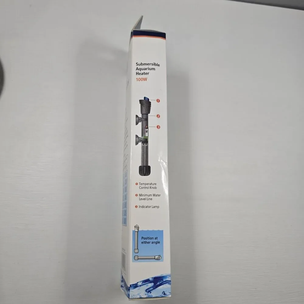 NEW Aqueon Submersible Aquarium Heater 100W for Aquariums up to 40 Gallons